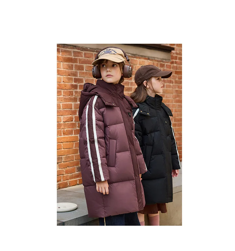 OLEKID 2025 Winter Children Girls Down Jacket Thick Warm Long Teenage Girl Down Jacket Coat 6-14 Years Kids Boy Parkas Outerwear