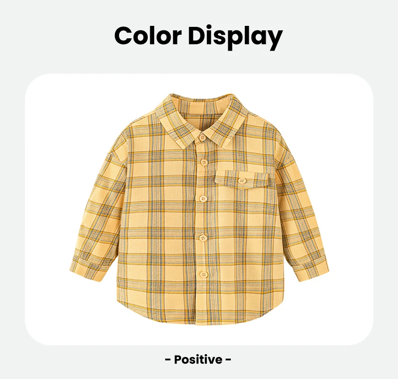 Mini Bala Boys' Long Sleeve Shirt 2025 New Product Loose, Versatile Plaid Soft Baby Top
