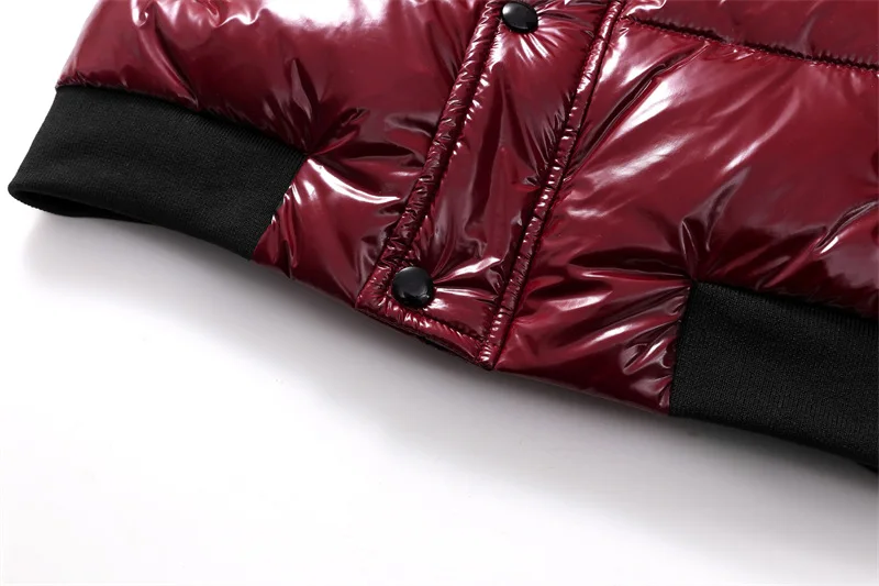 UNITIM Kids Baby Girls Down Jacket Hooded Glossy No-rinse Toddler Boys Down Coat Winter Thicken Warm Newborn Boys Parkas Outwear