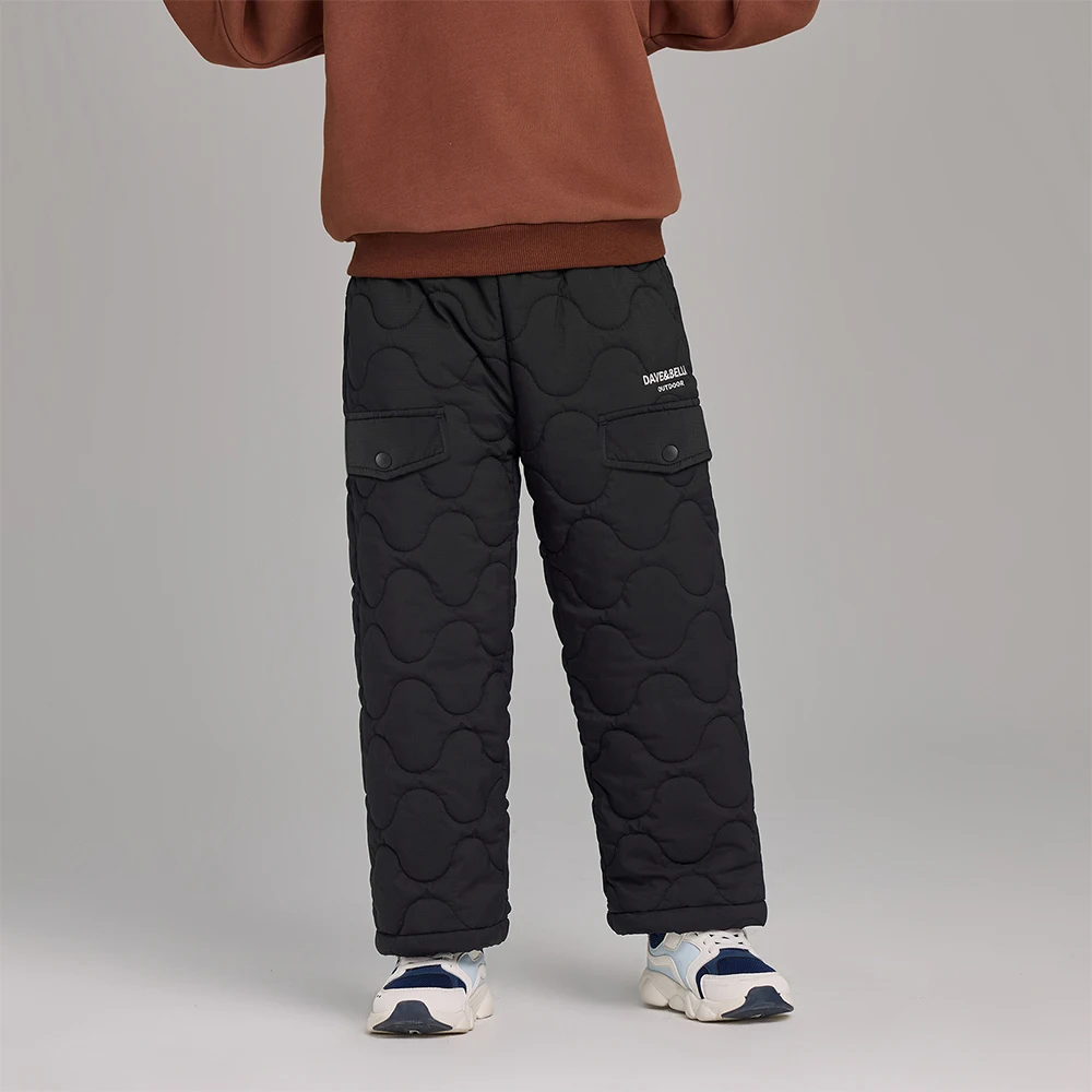 Dave Bella Children Wide Leg Cotton-pad Pants Winter Thicken Boys Straight Pants Casual Warm Waterproof Trousers DK4254292