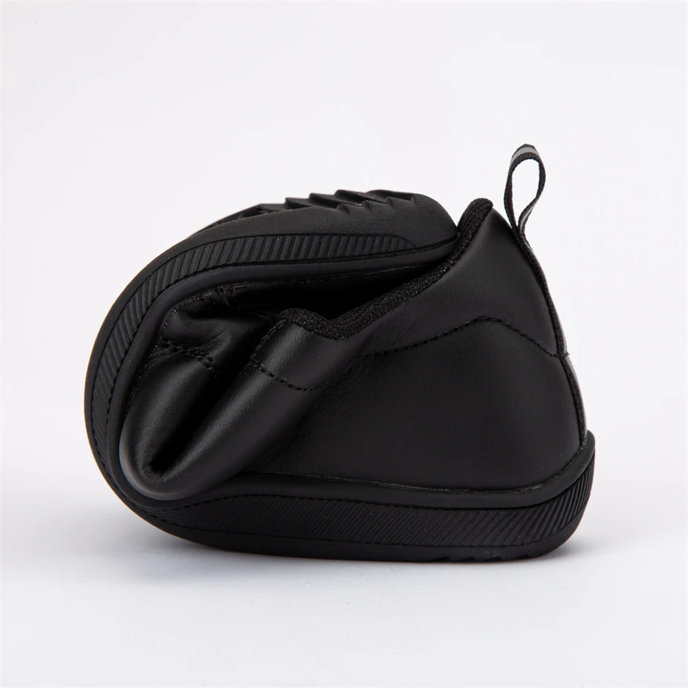 ZZFABER Soft Fiber Leather Casual Shoes Flixible Barefoot Sneakers for Boys