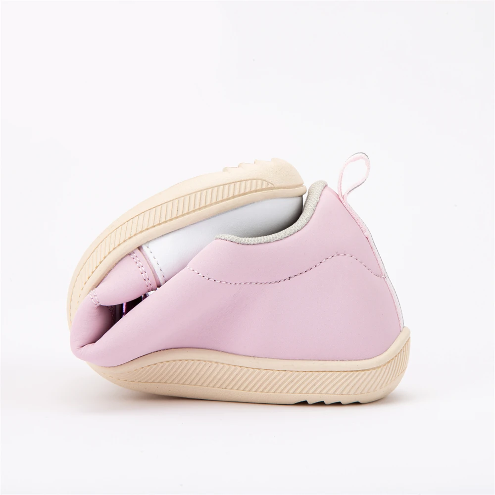 ZZFABER Soft Fiber Leather Casual Shoes Flixible Barefoot Sneakers for Boys