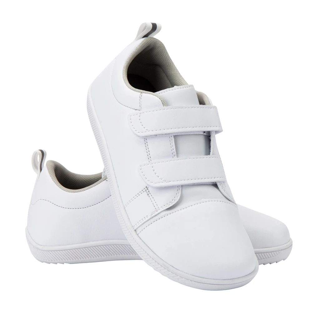 ZZFABER Soft Fiber Leather Casual Shoes Flixible Barefoot Sneakers for Boys
