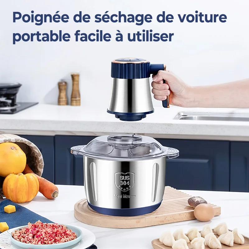 OWJHE N1000W Meat Grinder Kitchen Chopper 6L Electric Home Meat Grinders Stainless Steel Baby Vegetable Food Processor Blender