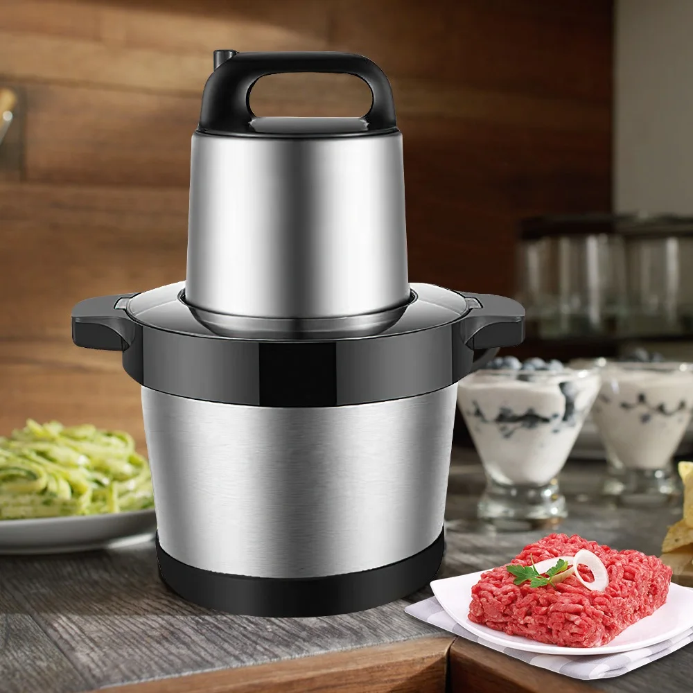 OWJHE N1000W Meat Grinder Kitchen Chopper 6L Electric Home Meat Grinders Stainless Steel Baby Vegetable Food Processor Blender
