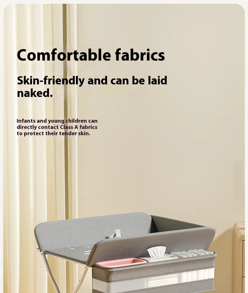 Multifunctional Baby Diaper-Changing Table Adjustable Baby Caring Table Newborn Removable Folding Diaper Changing Table