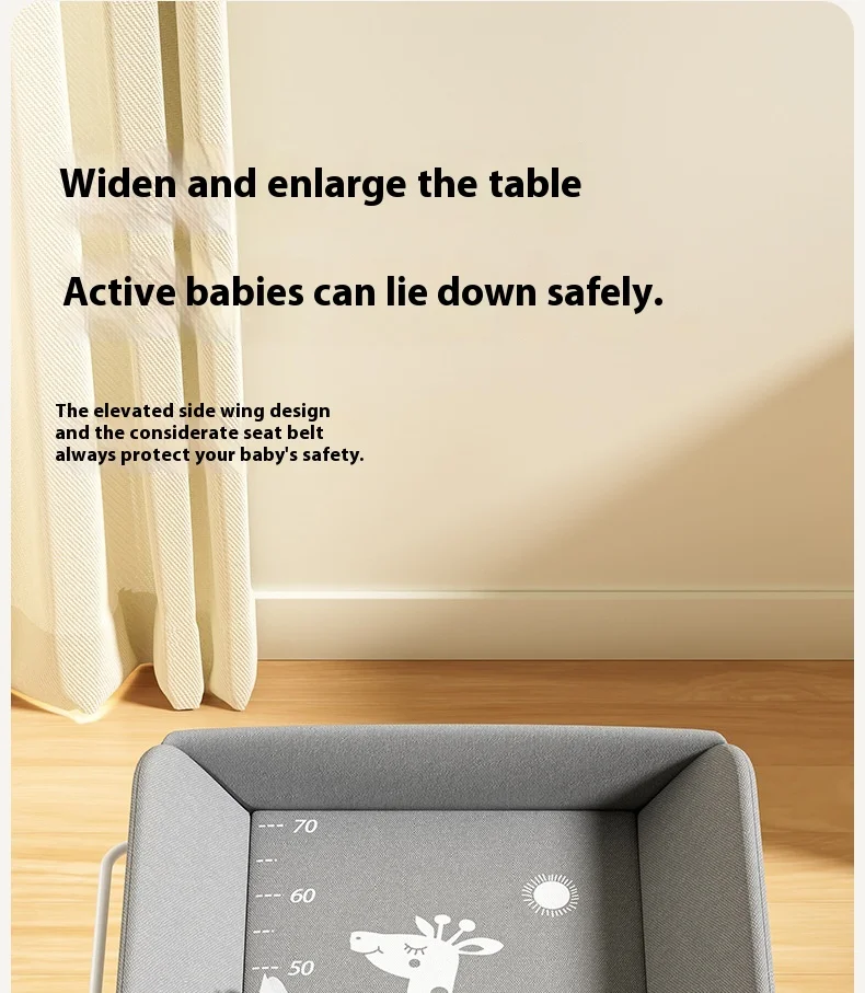 Multifunctional Baby Diaper-Changing Table Adjustable Baby Caring Table Newborn Removable Folding Diaper Changing Table