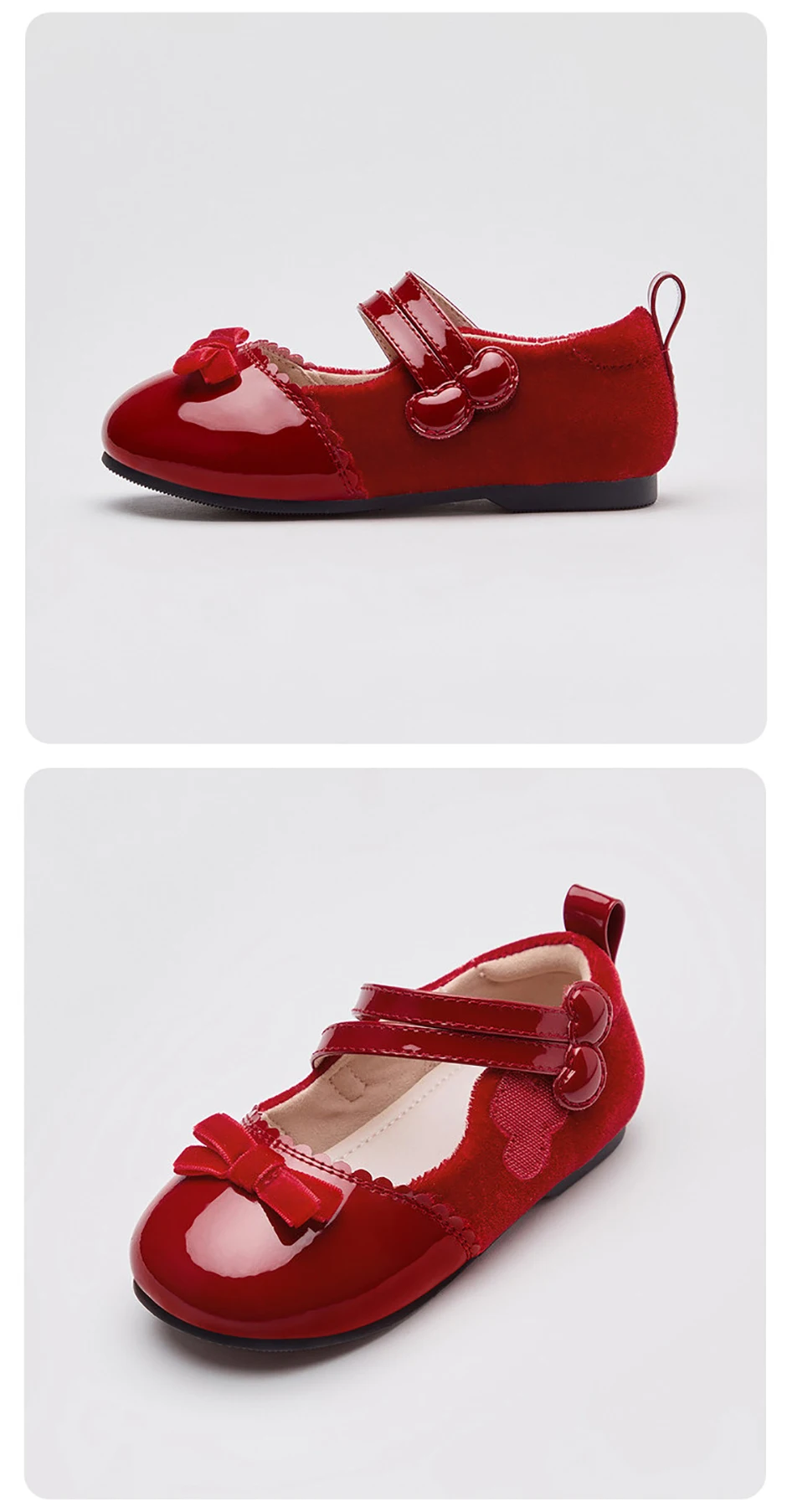 Dave Bella Children Leather Shoes Autumn Spring Girls Retro Red Shoes Anti Slip Kids Soft Princess Shoes Elegant Party DB1260037