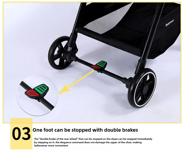 Highview Baby Stroller Can Sit or Lie Down, Lightweight and Foldable, Newborn Baby Umbrella Stroller,Four-wheel Two-way Stroller