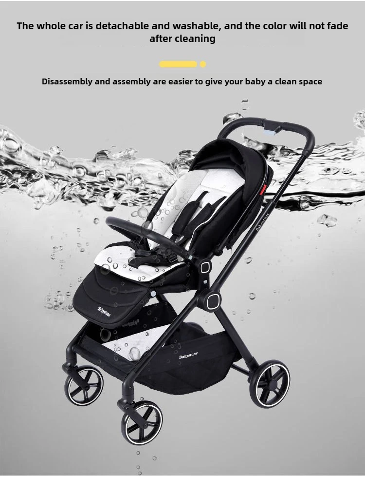 Highview Baby Stroller Can Sit or Lie Down, Lightweight and Foldable, Newborn Baby Umbrella Stroller,Four-wheel Two-way Stroller