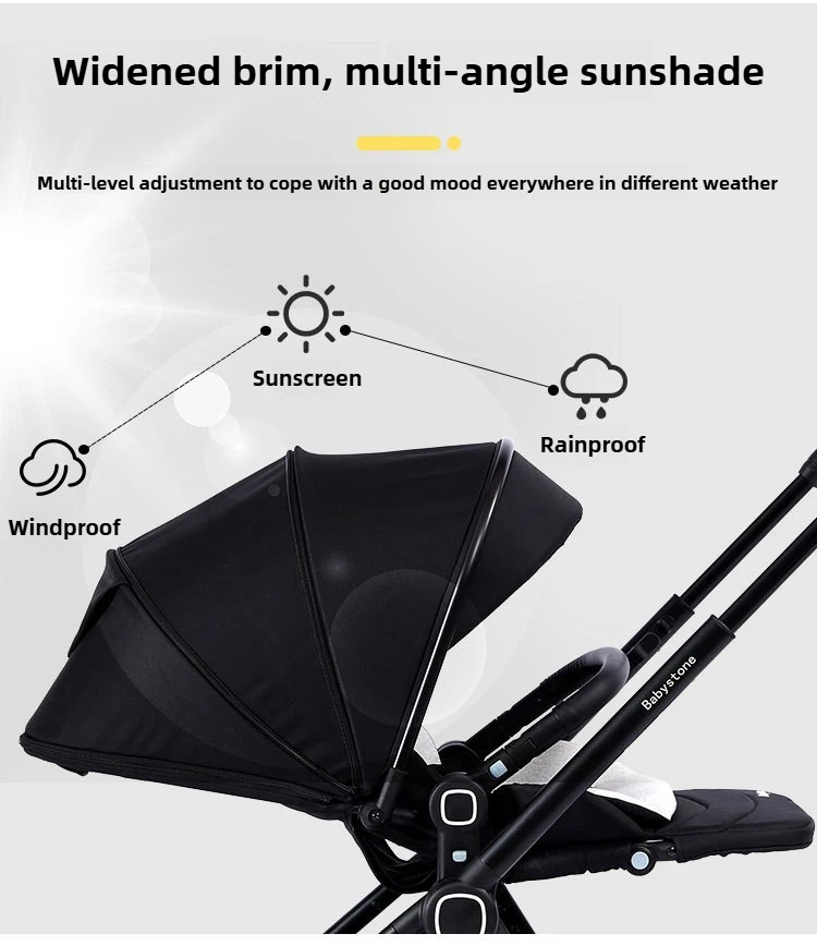 Highview Baby Stroller Can Sit or Lie Down, Lightweight and Foldable, Newborn Baby Umbrella Stroller,Four-wheel Two-way Stroller