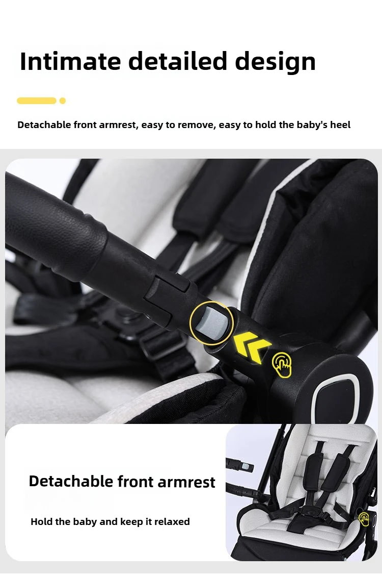 Highview Baby Stroller Can Sit or Lie Down, Lightweight and Foldable, Newborn Baby Umbrella Stroller,Four-wheel Two-way Stroller