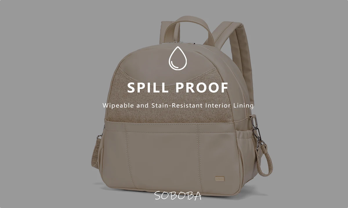 Soboba Diaper Backpack for Women Large Capacity Multi-functional Nappy Changing Bag with 2 Straps can Hang on Stroller