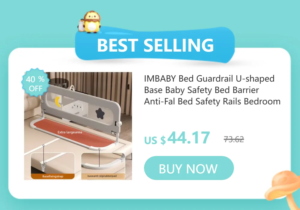 IMBABY Bed Guardrail Anti Fall Baby Safety Bed Barrier Portable Crib Cover Adjustable Bed Rail Guard Bedroom Crib Bumpers