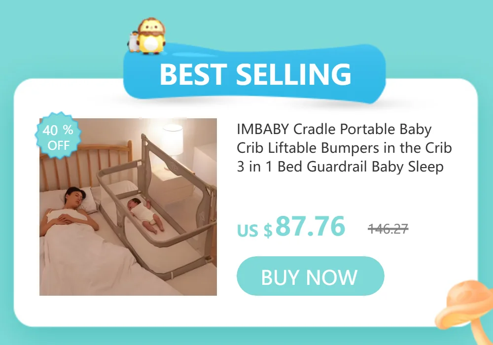 IMBABY Bed Guardrail Anti Fall Baby Safety Bed Barrier Portable Crib Cover Adjustable Bed Rail Guard Bedroom Crib Bumpers
