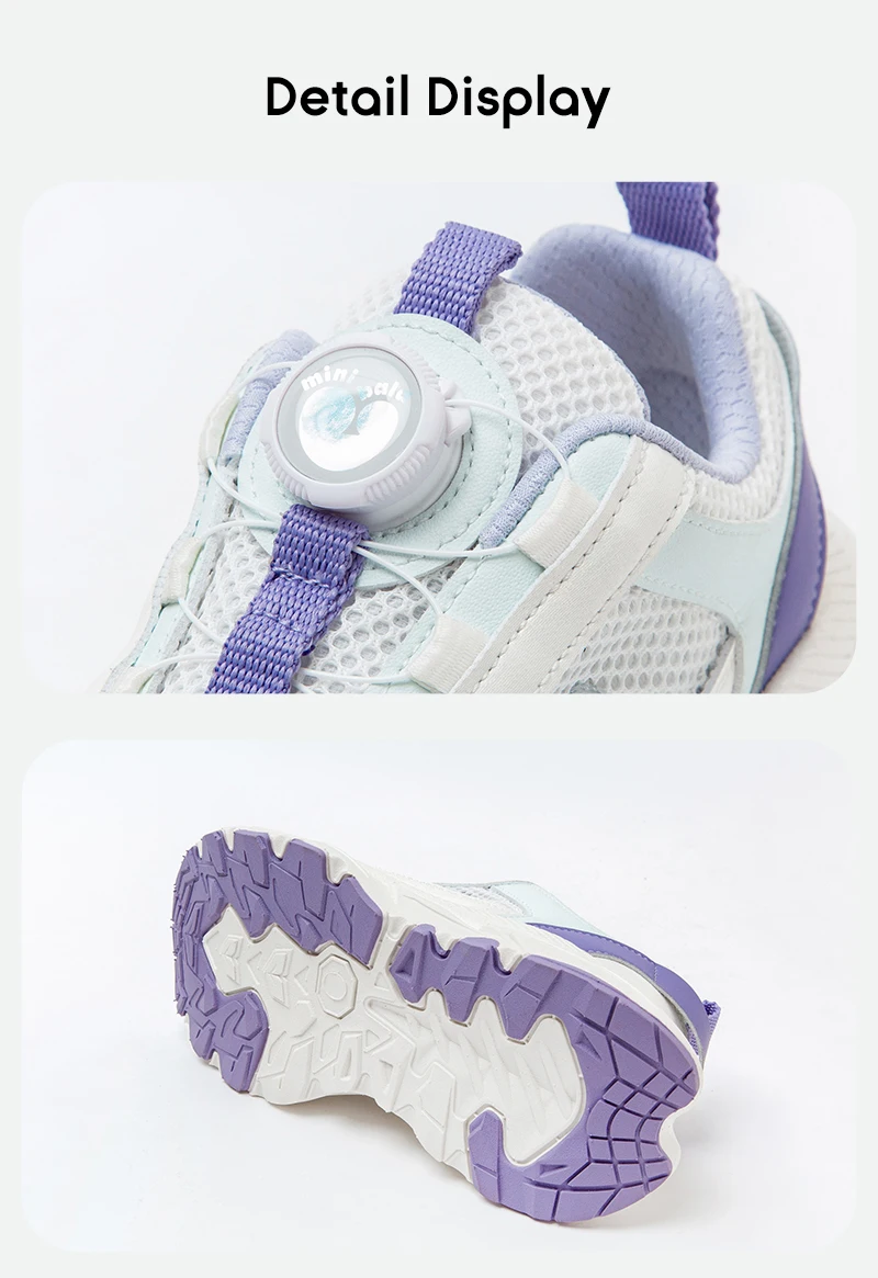 Mini Bala Running Shoes Boys and Girls Soft Protective Non - slip Anti - fall Breathable Lightweight Lace - free Summer Shoes