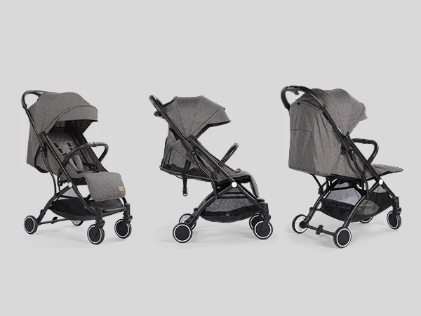 Baby Stroller Pushchair, One-Hand Foldable Compact Travel Stroller Buggy with Rain Cover&Mosquito Net, Lightweight Baby Pram