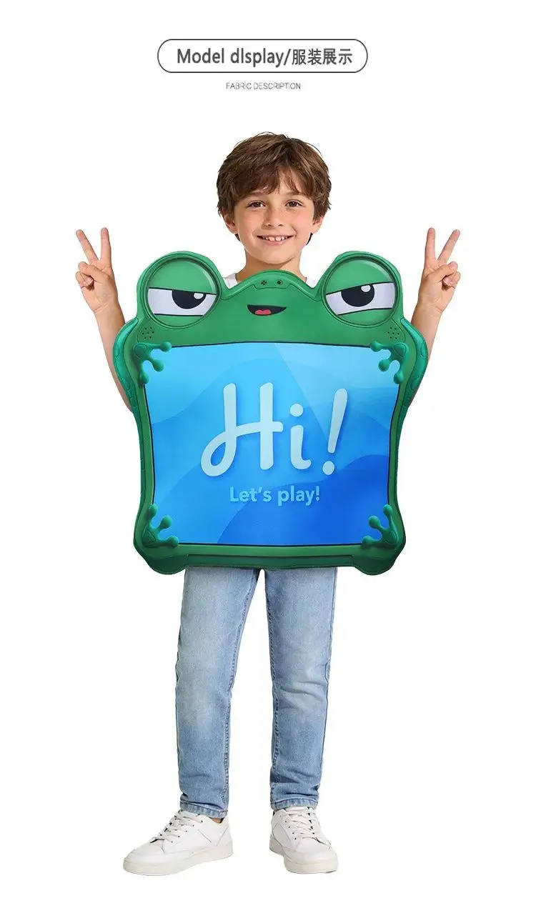 Lilypad Smart Tablet Funny Toy Story Cartoon Frog Tablet Cosplay Outfits Sponge Suit Halloween Parade Fancy Clothing