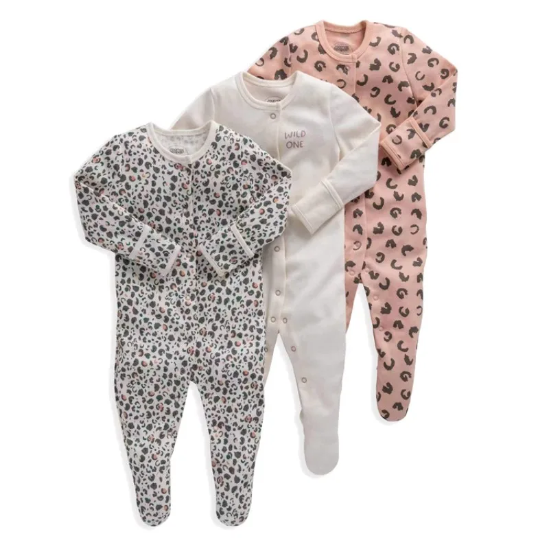 Children's Clothing Spring and Autumn Baby Jumpsuits, Long Sleeves, Foot Wraps, Crawlers, Pajamas, Newborn Baby Gift Boxes