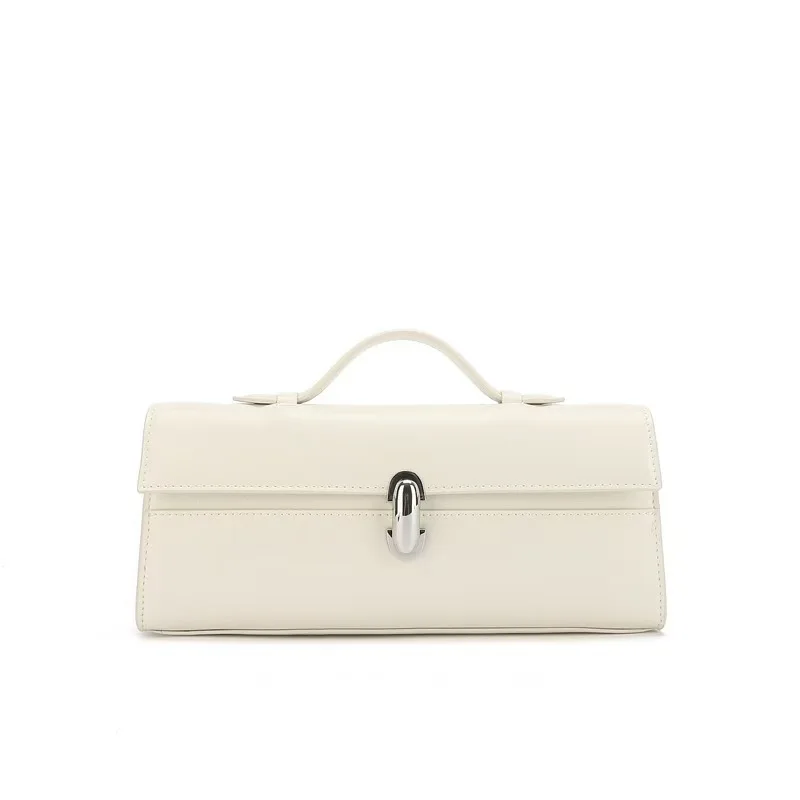Niche Minimalist Retro Square Bag Fashion Long Handle Handbag Elegant Women Casual Shoulder Crossbody Purse Daily Outfit