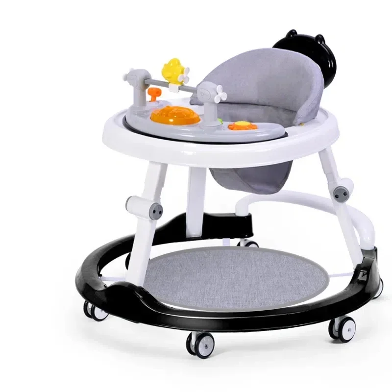 Anti O-shaped Legs Baby Walker Multifunctional Music Anti-Fall Anti-Roll Design Infant Walker for Baby Boys Girls Household Use