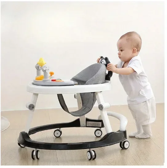 Anti O-shaped Legs Baby Walker Multifunctional Music Anti-Fall Anti-Roll Design Infant Walker for Baby Boys Girls Household Use