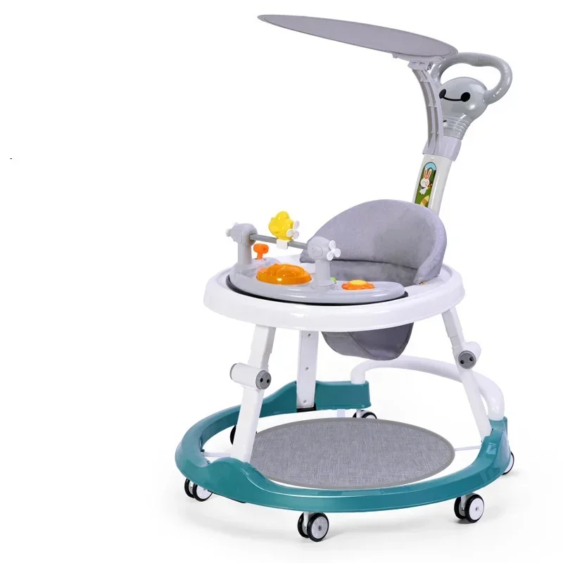 Anti O-shaped Legs Baby Walker Multifunctional Music Anti-Fall Anti-Roll Design Infant Walker for Baby Boys Girls Household Use