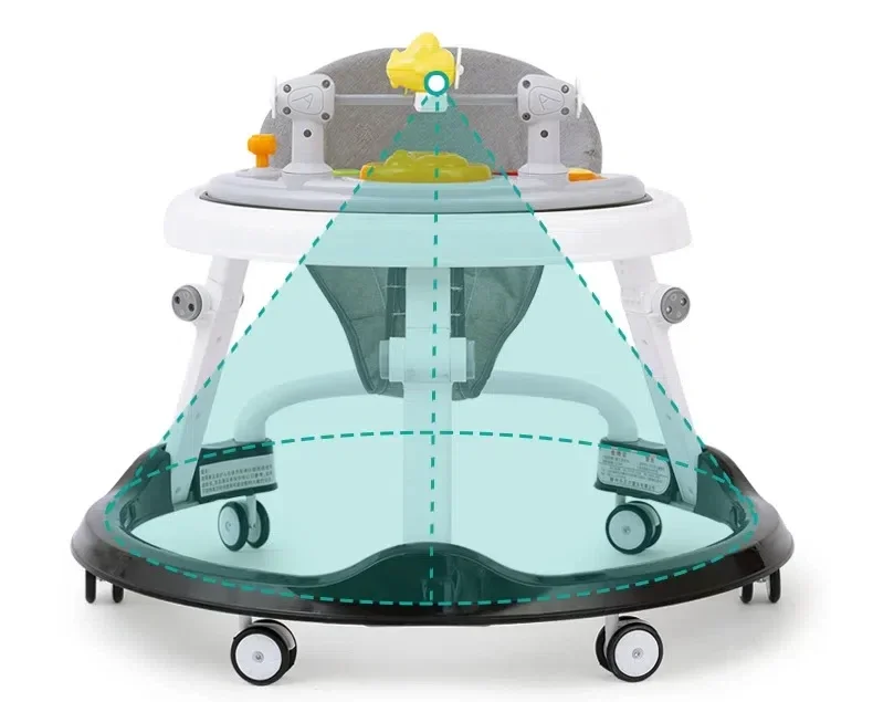 Anti O-shaped Legs Baby Walker Multifunctional Music Anti-Fall Anti-Roll Design Infant Walker for Baby Boys Girls Household Use