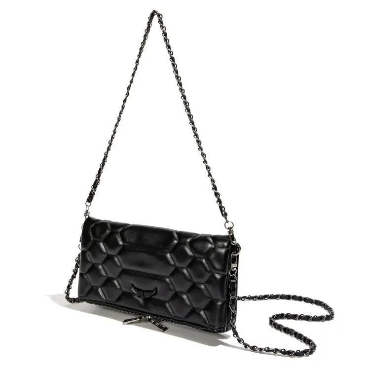 New fashionable women's handbag elegant retro leather chain strap crossbody bag luxurious designer shoulder bag