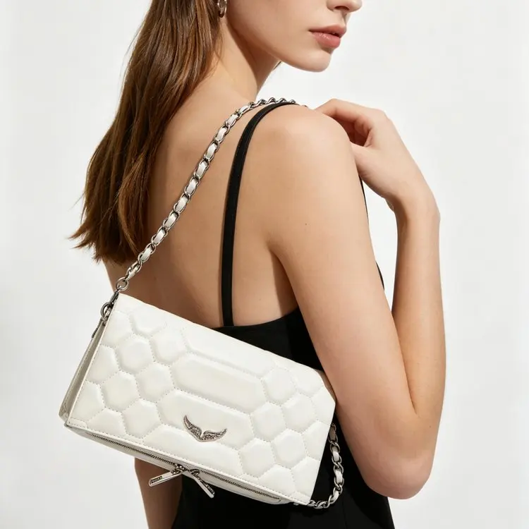 New fashionable women's handbag elegant retro leather chain strap crossbody bag luxurious designer shoulder bag