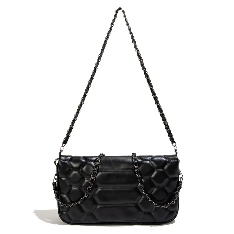 New fashionable women's handbag elegant retro leather chain strap crossbody bag luxurious designer shoulder bag