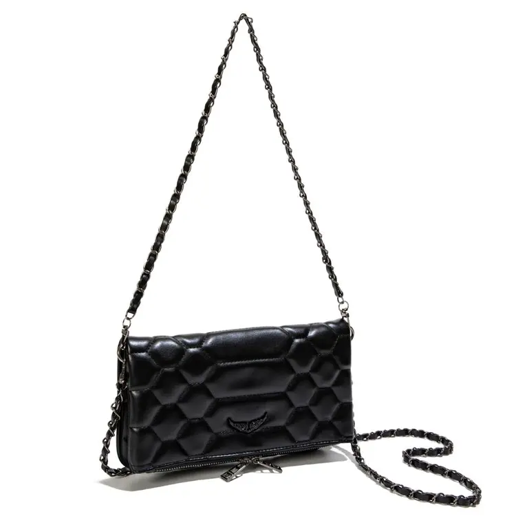 New fashionable women's handbag elegant retro leather chain strap crossbody bag luxurious designer shoulder bag