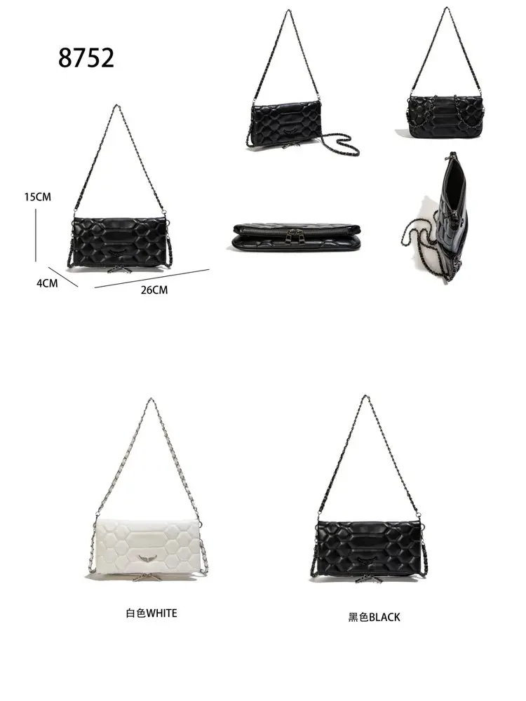 New fashionable women's handbag elegant retro leather chain strap crossbody bag luxurious designer shoulder bag