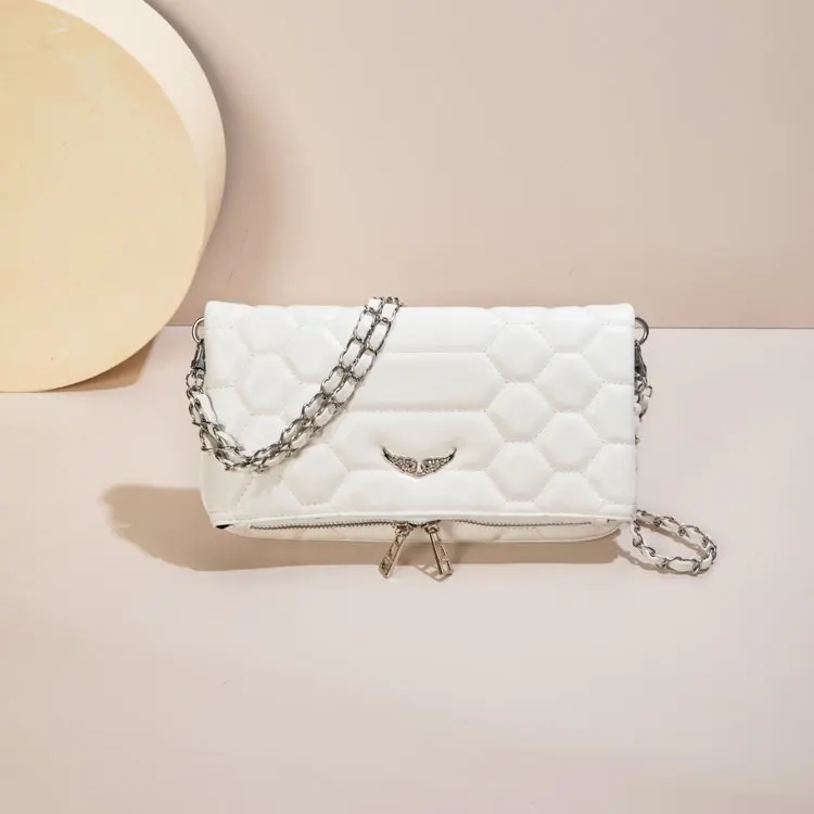 New fashionable women's handbag elegant retro leather chain strap crossbody bag luxurious designer shoulder bag
