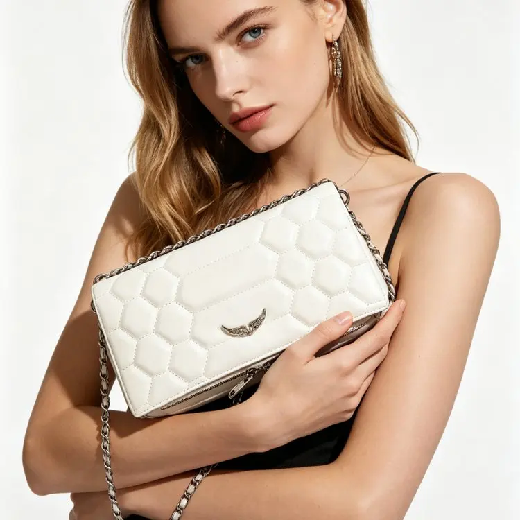 New fashionable women's handbag elegant retro leather chain strap crossbody bag luxurious designer shoulder bag