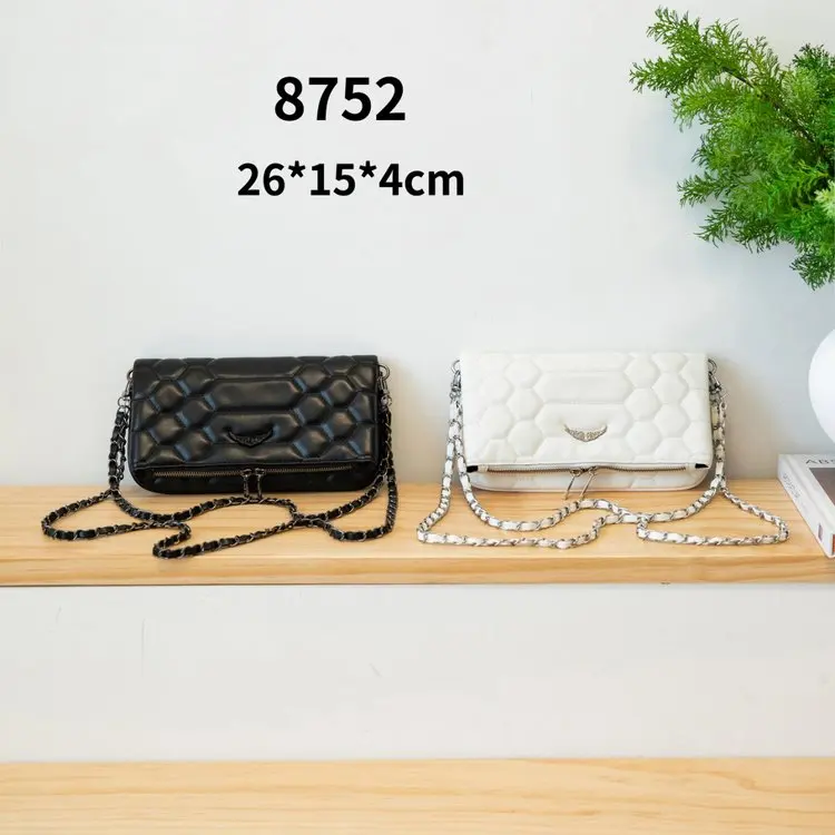New fashionable women's handbag elegant retro leather chain strap crossbody bag luxurious designer shoulder bag