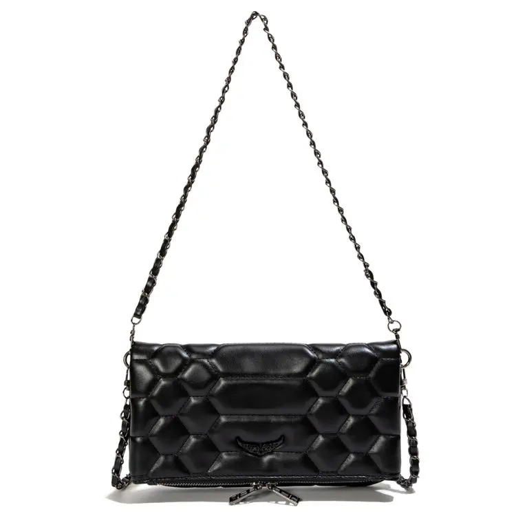 New fashionable women's handbag elegant retro leather chain strap crossbody bag luxurious designer shoulder bag