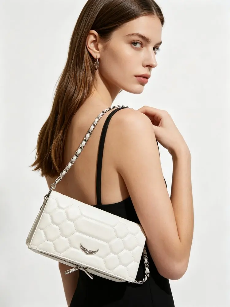 New fashionable women's handbag elegant retro leather chain strap crossbody bag luxurious designer shoulder bag