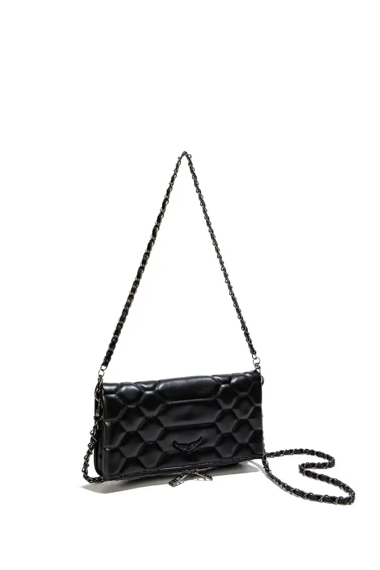 New fashionable women's handbag elegant retro leather chain strap crossbody bag luxurious designer shoulder bag