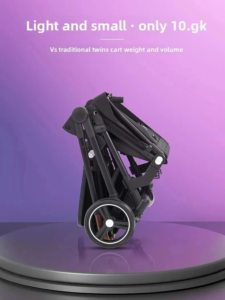 Twin Stroller 3in1 with Car Seats. Can Be Taken on Board An Airplane. Can Be Disassembled Into A Lightweight Baby Stroller