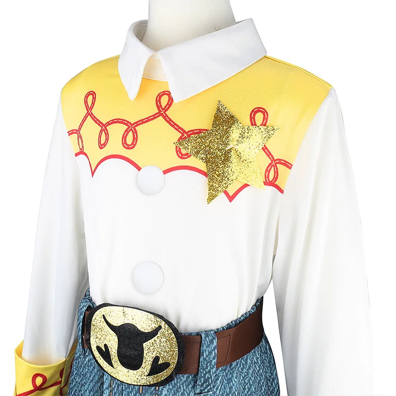 Cowgirls Costume for Halloween Girl Cartoon Cosplay Top Pants Belt Set Carnival Stage Performance Fancy Clothes