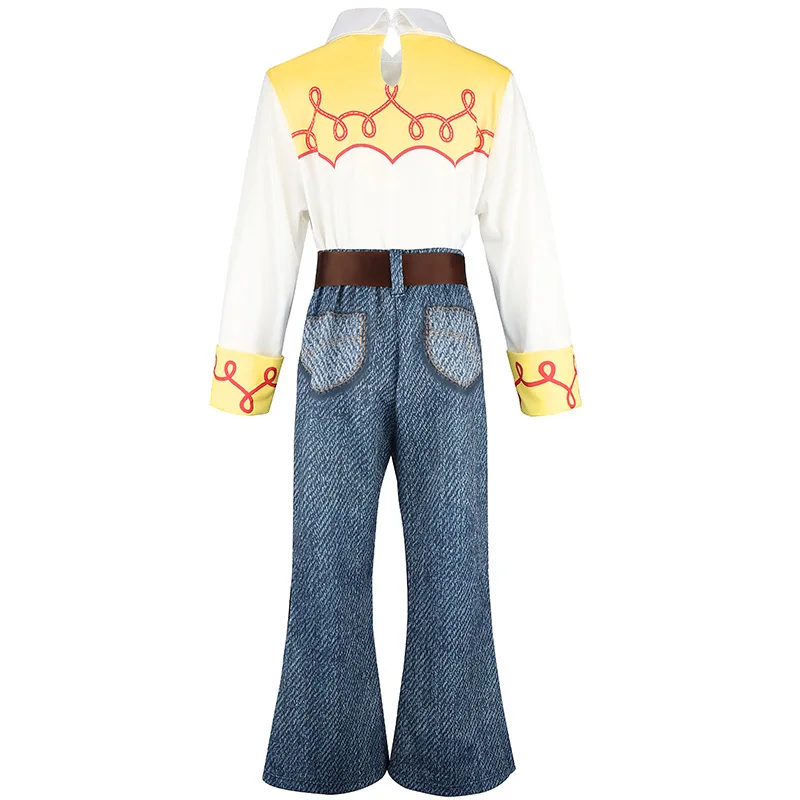 Cowgirls Costume for Halloween Girl Cartoon Cosplay Top Pants Belt Set Carnival Stage Performance Fancy Clothes