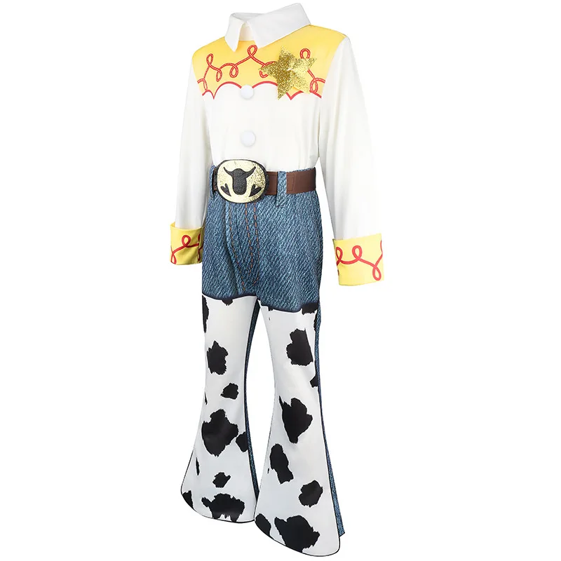 Cowgirls Costume for Halloween Girl Cartoon Cosplay Top Pants Belt Set Carnival Stage Performance Fancy Clothes