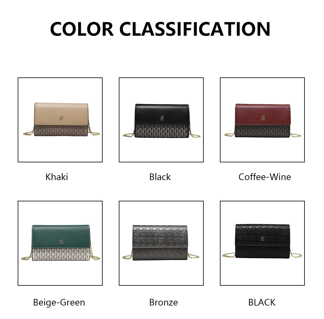 CH Crossbody Bag For Women Luxury Designer Handbag Fashion Embossed Leather Shoulder Bag Elegant Chain Clutch Bag For Daily Use