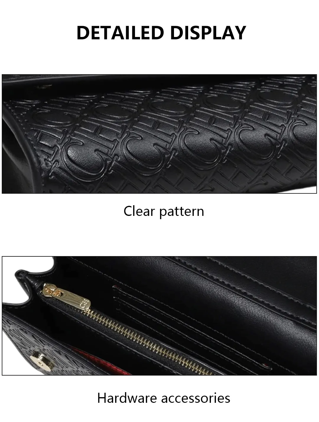 CH Crossbody Bag For Women Luxury Designer Handbag Fashion Embossed Leather Shoulder Bag Elegant Chain Clutch Bag For Daily Use