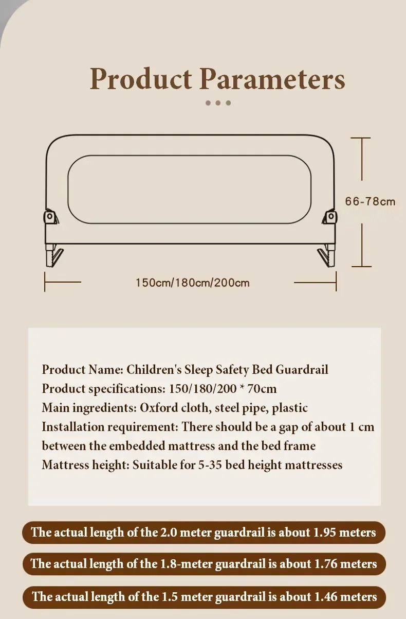 IMBABY Folding Bed Rail for Toddlers,Baby Bed Rail Guard with Reinforced Anchor Safety System,Fit Bunk,Full Size,Queen,King,Twin