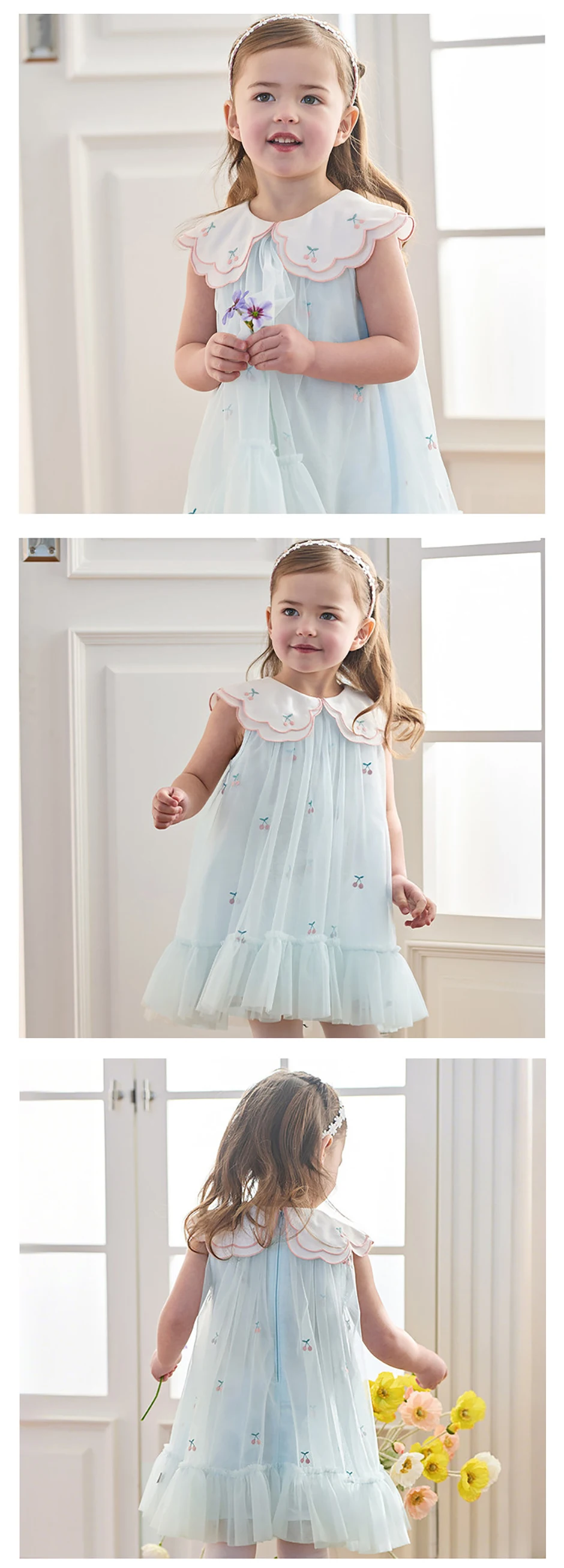 Dave Bella Girls Mesh Dresses Children Princess Clothes Baby Summer Dress Elegant Charm Party Cool Fashion Sleeveless DB2261640