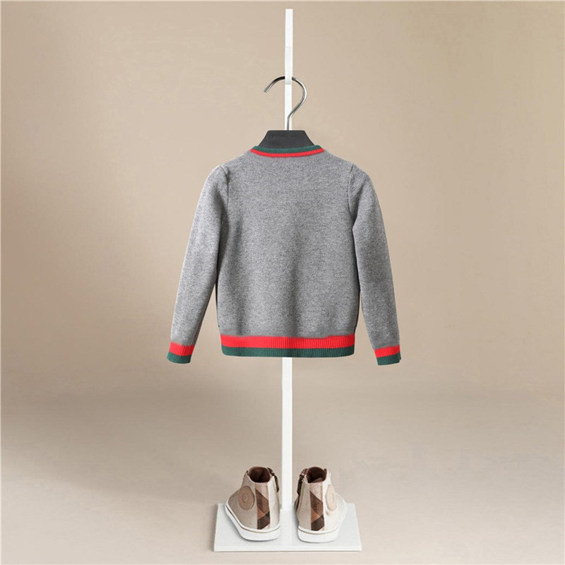 Autumn Knitted Kids Cardigan Sweater Coat Teenagers Clothing England Style Cardigans Bow Cotton Sweaters for Girls