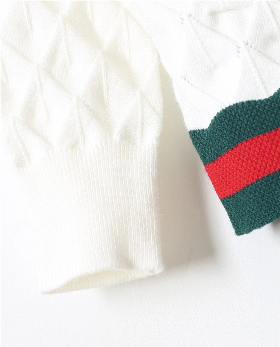 Autumn Knitted Kids Cardigan Sweater Coat Teenagers Clothing England Style Cardigans Bow Cotton Sweaters for Girls