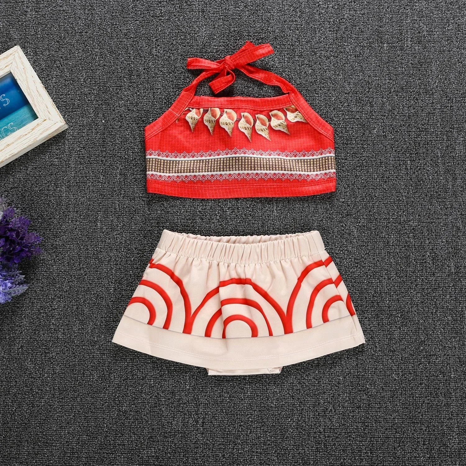 2026 Summer Kids Moana Ocean Adventure Princess Dress Twin Girls Sleeveless Outfit Halloween Party Cosplay Costume